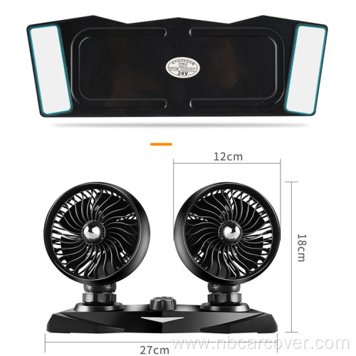 Portable Dual Head Fan Car Cooling Fan